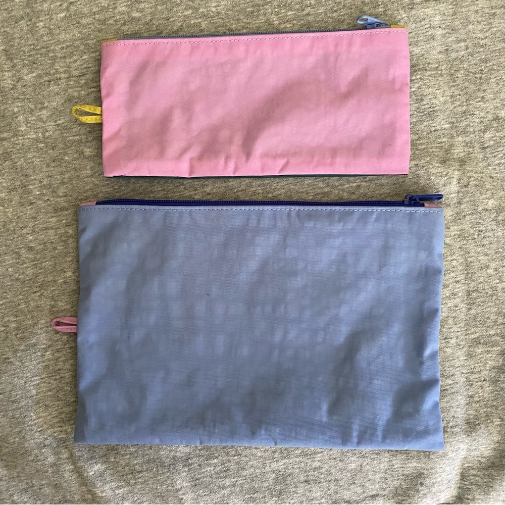 EUC Baggu Plein Air Flat Pouch Set - MEDIUM & LARGE Pouches ONLY